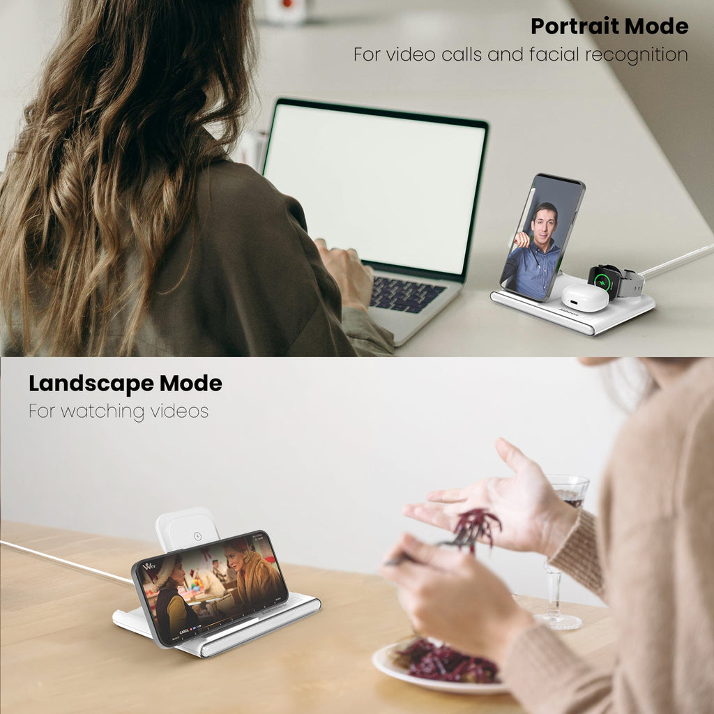 Station de recharge sans fil pliable 4 en 1 / 4-In-1 Foldable Wireless Charging Station