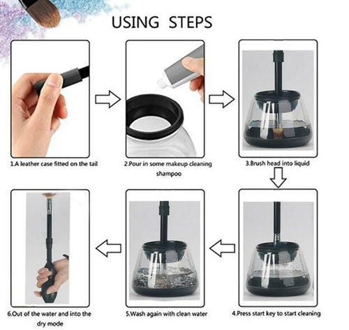 Nettoyant pinceaux de maquillage électrique professionnel / Professional Electric Auto Make Up Brushes Washing Tool
