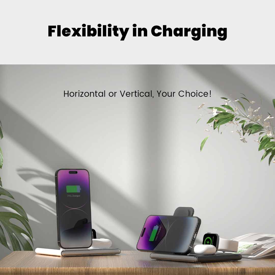 Station de recharge sans fil pliable 4 en 1 / 4-In-1 Foldable Wireless Charging Station