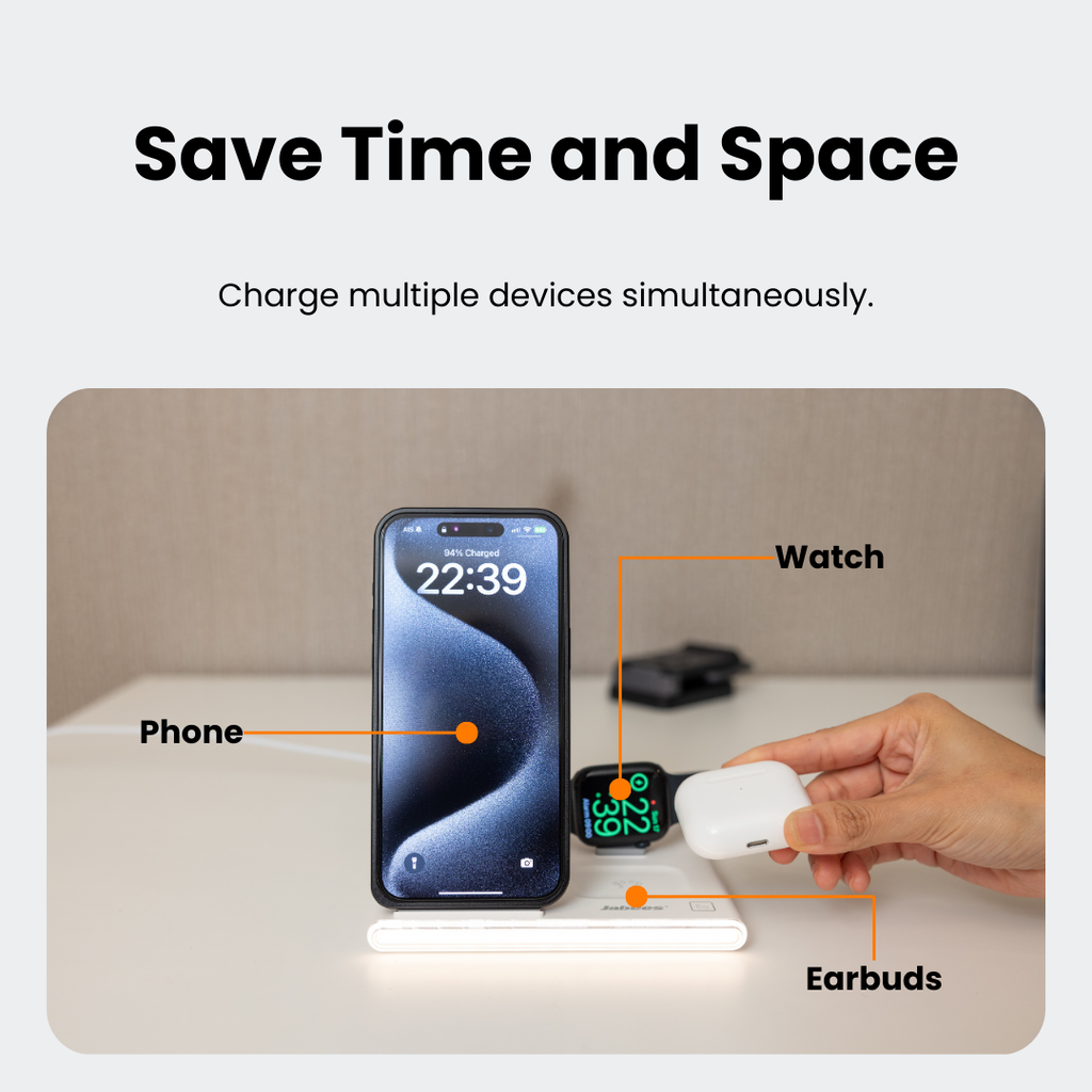 Station de recharge sans fil pliable 4 en 1 / 4-In-1 Foldable Wireless Charging Station