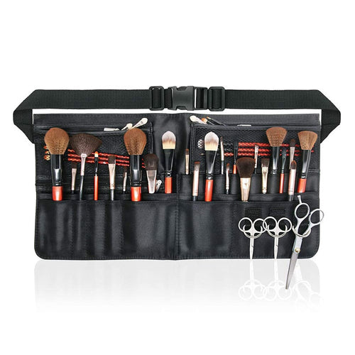 Ceinture de pinceaux de maquillage professionnel / Professional Makeup Bag Waist Cosmetic BrushWith Belt